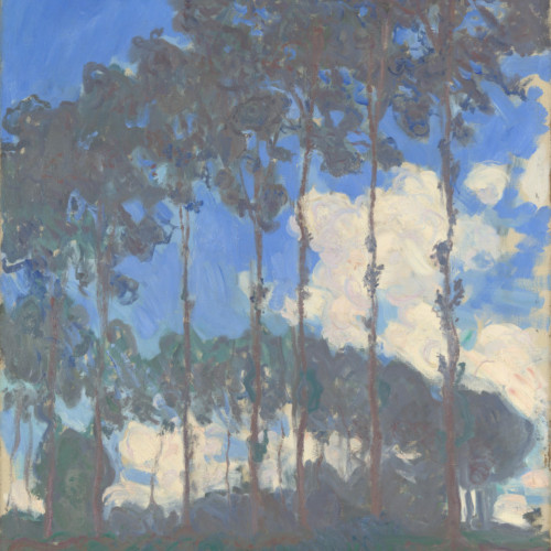 伊普特河岸上的杨树-160-莫奈-Poplars on the Banks of the Epte, 1891