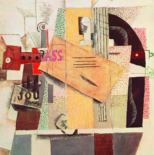 毕加索作品《小提琴》1914年 油画 69x74